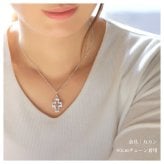 ハワイアンジュエリー ネックレス シルバー ペアネックレス 2本セット 型抜き クロス シルバー925 ギフトラッピング可能 大人 友達 シンプル 長さ選べる カップル 夫婦 プレゼント ハロウィン 【品番：CG-SP2836P】
