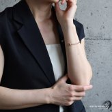 ステンレス 細身 シンプルバングル ボール チラ見せ メタルブレスレット ゴールド 18KGP ピンク こなれ感 お洒落 人気 華奢 重ね付け 玉 球 レディース 女性 金属アレルギー対応