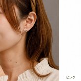 ピアス 金属アレルギー対応 花 モチーフ ハワイアンジュエリー 片耳用 1個売り サージカルステンレス 316L 大ぶり フラワー ピンク ブラック ホワイト 大人 可愛い