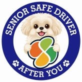 カーサイン 高齢者マーク SENIOR SAFE DRIVER ペキプー ステッカー シール 直径13cm 肉球 日本製 車