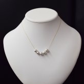 ［pearl409］8mm - 8.5mm 5連 スルーネックレス ナチュラル あこや真珠 天草 熊本 日本産
