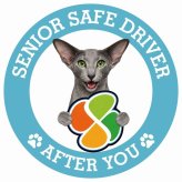 カーサイン 高齢者マーク SENIOR SAFE DRIVER オリエンタルショートヘア ステッカー シール 直径13cm 肉球 日本製 車