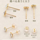 ピアス セカンドピアス K18 ローズカット スカイブルートパーズ 天然石 誕生石 【品質保証書つき】 日本製 金属アレルギー対応 18金 18K【1個ずつバラ売り】 プレゼント