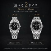 自動巻き腕時計 メンズ 40代 オマージュウォッチ 機械式 手巻き 36mm ローマ数字インデックス 日付 CORGEUT 2029