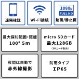 ペット家具 ペット用品 スマホと連動 充電式どこでもセンサーカメラ 盗難防止ワイヤーセット