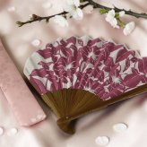 扇子 名入れ 女性用 ギフト 扇子袋セット 母の日ラッピング付き 日付指定OK 花柄 おしゃれ 布扇子 桔梗 朝顔 和柄 誕生日 プレゼント 浴衣