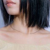 ネックレス ペーパークリップ シルバー925 SV925 ユニセックス シンプル 男女兼用 チェーン ペアアクセ　お揃い