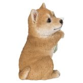 置物 woobia ウービア 豆柴 ブーケを持つ柴犬 一輪挿し 高さ17cm 花器 和風 リアル 本物そっくり イギリス生まれ 職人手彩色 縁起物 戌年 玄関 インテリア 新築祝い 引っ越し祝い 開店祝い 出産祝い 誕生日 お祝い ギフト プレゼント 犬好き 柴犬好き