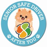 カーサイン 高齢者マーク SENIOR SAFE DRIVER ポメックス マグネット 強力 直径13cm 肉球 日本製 車 ステッカー