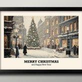 日本製 メリー クリスマス Xmas Christmas サンタクロース ビンテージイラスト A3 サイズ ポスター アート おしゃれ 絵画 インテリア 北欧 イラスト マット紙 艶消し アートパネル 額 フレーム デザイン 壁掛け ギフト 新築祝い ディスプレイ  速達 送料無料