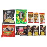 (全国送料無料)お菓子 詰め合わせ 独りで宅飲み ビールに合うおつまみ6種詰め合わせ 堅あげポテトブラックペッパー入り計10個 メール便 (omtmb9799)【送料無料 詰め合わせ おやつ 小袋 個包装 お試し】