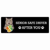カーサイン 高齢者マーク SENIOR SAFE DRIVER マンクス ステッカー シール 長方形 15x5cm 肉球 日本製 車