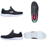 スケッチャーズ レディース スリッポン スニーカー 靴 サミッツ SKECHERS Summits 12980 軽量 ノーマル幅 ひもゴム メモリーフォームインソール