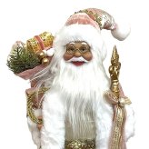 ヨーロピアンスタイルサンタクロース ピンク 高さ30cm クリスマス オブジェクリスマスグッズ オーナメント ノエル 人形 ドール 北欧 置物