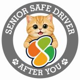 カーサイン 高齢者マーク SENIOR SAFE DRIVER マンチカン ステッカー シール 直径13cm 肉球 日本製 車