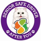 カーサイン 高齢者マーク SENIOR SAFE DRIVER ペルシャ マグネット 強力 直径13cm 肉球 日本製 車 ステッカー