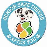 カーサイン 高齢者マーク SENIOR SAFE DRIVER ダルメシアン マグネット 強力 直径13cm 肉球 日本製 車 ステッカー