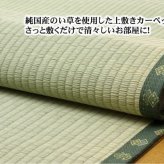夏ラグ 夏用カーペット フリーカット い草 上敷き カーペット 『F竹』 江戸間2畳(約176×176cm）(裏:ウレタン張り）