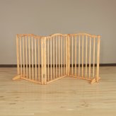 ペットフェンス giocoso 完成品 パイン材 天然木 ライトブラウン・ホワイト W58×D2.2×H75cm/1枚x3枚隙間:約4.7cm ペットゲート 犬 猫 柵 ペット用品 ライトブラウン ホワイト おしゃれ 新生活