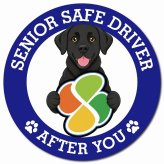 カーサイン 高齢者マーク SENIOR SAFE DRIVER ラブラドール マグネット 強力 直径13cm 肉球 日本製 車 ステッカー