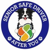カーサイン 高齢者マーク SENIOR SAFE DRIVER ボーダーコリー ステッカー シール 直径13cm 肉球 日本製 車