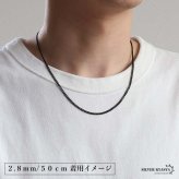 ステンレス 喜平ネックレス チェーンネックレス 幅5タイプ 長さ3サイズ ブラックネックレス 6面カット 細身 太め 極太 シンプル 重厚感 普段使い メンズ 男性 金属アレルギー対応
