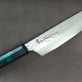 堺孝行「なないろVG10」緑べっこう色 ダマスカス洋包丁 剣型三徳160mm【在庫アリ】【即納可】