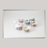万葉草花　急須茶器セット 磁器 美濃焼 やきものの里から、暮らしを贈ります。　ギフト 食器 セット テーブルウェア