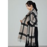 カシミヤ 100% ストール レディース 【名入れ刺繍可能】チェック柄 カシミヤ100% マフラー ストール【200cm×60cm】大判 厚手 ブリットチェック 柄 カシミヤマフラー 秋 冬 誕生日 母 ギフト プレゼント 7F (02000191r)