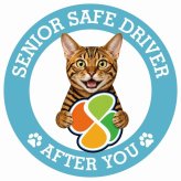 カーサイン 高齢者マーク SENIOR SAFE DRIVER トイガー ステッカー シール 直径13cm 肉球 日本製 車