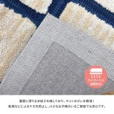 ラグ カーペット 玄関マット ソニア 約50×80cm 滑り止め ブルー シンプル モダン 室内 屋内 エントランスマット