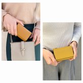 キーケース 小銭入れ 財布 一体 レディース 【名入れ 可能】【ネコポスで送料無料】本革 スマートキー ウォレットキーケース 小銭入れ付き キーケース付き 財布 紙幣 レザー 革 車の鍵 プレゼント mieno Diva 牛革 キーケース ミニ財布 5F (07000395r)