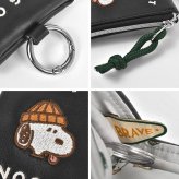 スマートキーケース スヌーピー SNOOPY スマートキー 車 鍵 ファスナー ポーチ 窓付き 小銭入れ レディース メンズ おしゃれ かわいい コンパクト キャラクター 小物入れ キーポーチ カラビナ付き 小さい 鍵ケース 車の鍵 家の鍵 駐車券 免許証 オラフ 黒 ブラック ベージュ