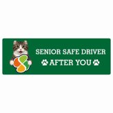 カーサイン 高齢者マーク SENIOR SAFE DRIVER キンカロー ステッカー シール 長方形 15x5cm 肉球 日本製 車