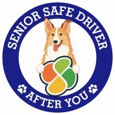 カーサイン 高齢者マーク SENIOR SAFE DRIVER スムースコリー ステッカー シール 直径13cm 肉球 日本製 車