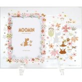 【直送】ムーミン MOOMIN [26-0259-048] グラスフレーム フラワー 写真立て キャラクター ガラスフォトフレーム ラメ盛 クリスタル 卓上 ギフト