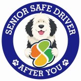 カーサイン 高齢者マーク SENIOR SAFE DRIVER オールドイングリッシュシープドッグ ステッカー シール 直径13cm 肉球 日本製 車