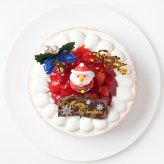 イチゴ生クリームクリスマスケーキ☆5号15cm(4～5人前) 北海道十勝の生クリームをたっぷり使用! 2026