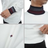 トミーヒルフィガー ゴルフ メンズ シグネチャーストライプ ハイネックセーター TOMMY HILFIGER GOLF THMA471 秋冬モデル お誕生日祝い お祝い 記念品 お父さん 父の日 彼氏 男性 30代 40代 50代 60代  還暦祝い 敬老の日 人気プレゼント プレゼント