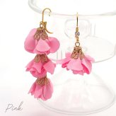 ピアス 金属アレルギー サージカルステンレス フック 落ちない 引っかからない 外れにくい フック 花びら フラワー タッセル 揺れる 上品 かわいい 大ぶり アシンメトリー ハロウィン コスプレ クリスマス パーティー