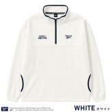 Reebok リーボック フリース プルオーバー レディース メンズ  トレーナー 長袖  裏起毛 ハーフジップ 軽量 ワンポイントロゴ 刺繍   ブランド ゆったり ユニセックス 春 秋 冬 M L LL 黒 白 紺 2026fw
