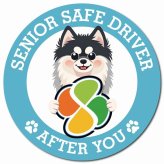 カーサイン 高齢者マーク SENIOR SAFE DRIVER ポンスキー マグネット 強力 直径13cm 肉球 日本製 車 ステッカー