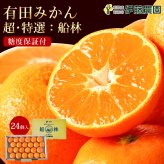みかん 超特選 有田みかん 送料無料 小玉 高級 糖度12度以上 光センサー選果 船林 ふなりん S M 22～24個 約1.5kg 和歌山 手詰め ご当地 お贈答 結婚 出産 内祝い 誕生日プレゼント ギフト 誕生日 結婚祝い 出産祝い 内祝い ギフト