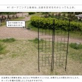 アイアンフェンス 高さ176cm 幅42cm 2枚セット ガーデンフェンス スリム 地面に挿す トレリス つる植物 薔薇 バラ クレマチス 朝顔 グリーンカーテン 園芸 柵 仕切り 格子 アンティーク ブラック 屋外 ベランダ プランター グラフ 花壇用