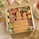 【誕生日・お祝い・ギフト】クッキー缶｜きみと季節のとなりに「HappyBirthday」(クッキー メッセージ 洋菓子 お菓子 スイーツ 焼き菓子 記念日 バースデー プレゼント 贈り物 手土産 映え かわいい 可愛い おしゃれ  動物 アニマル くま うさぎ 成人の日 詰め合わせ 物語 美味しい おやつ サプライズ ラッピング 友達 子供 孫 女友達 女性 彼女 娘 甥っ子 姪っ子) 