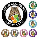 カーサイン 高齢者マーク SENIOR SAFE DRIVER クリリアンボブテイル マグネット 強力 直径13cm 肉球 日本製 車 ステッカー