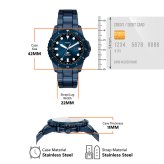フォッシル FOSSIL 腕時計 メンズ FOSSIL BLUE DIVE 三針デイト ネイビー ステンレススチールウォッチ FS6166【2026 新作】