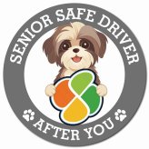 カーサイン 高齢者マーク SENIOR SAFE DRIVER シーズー マグネット 強力 直径13cm 肉球 日本製 車 ステッカー