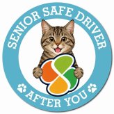 カーサイン 高齢者マーク SENIOR SAFE DRIVER キジトラ マグネット 強力 直径13cm 肉球 日本製 車 ステッカー