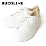 ルコライン スニーカー ルコライン 靴 RUCO LINE RUCO-002GO CALF PU LUX ホワイト 白 / かかと ゴールド 合皮 無地 ローカット ファスナー無し ルコライン レディース シューズ RUCO LINE ルコラインスニーカー フラットソール 新作 取扱店 京都 母の日